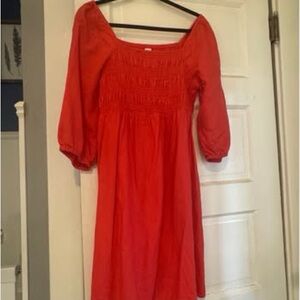 Stylish Coral Maternity Dress